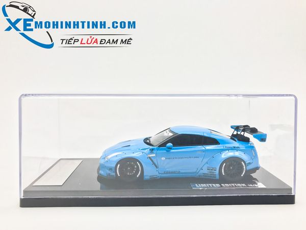 Nissan GTR R35 Liberty Walk 1:43 Onemodel (Xanh)