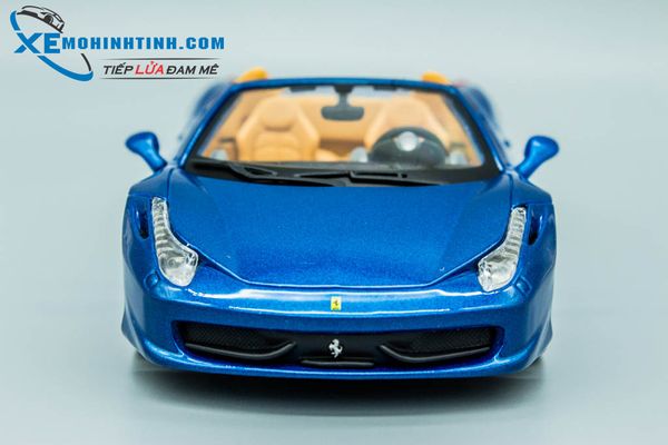 Xe Mô Hình Ferrari 458 Spider 1:24 Bburago (Xanh)