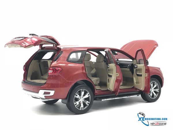 XE MÔ HÌNH FORD EVEREST TITANIUM 1:18 DEALER (ĐỎ ĐÔ)