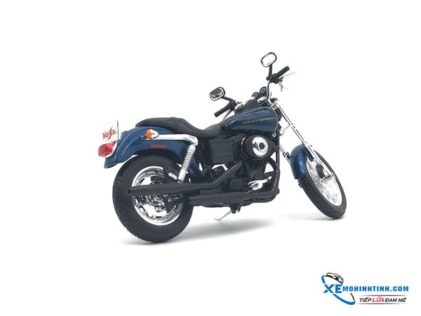 XE MÔ HÌNH HARLEY DAVIDSON DYNA SUPER GLIDMAISTOE SPORT 2003 1:12 MAISTO (XANH)