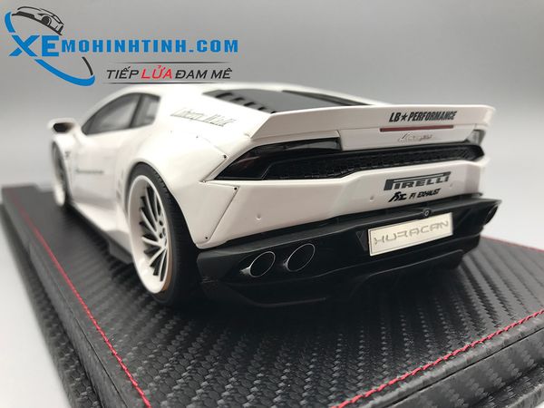 XE MÔ HÌNH LAMBORGHINI HURACAN LIBERTY WALK 1:18 GSMODEL (TRẮNG)