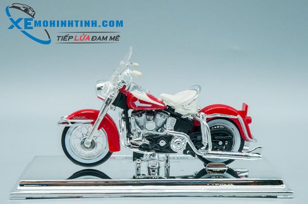 Xe Mô Hình Harley Davidson 1962 Flh Duo Glide 1:18 Maisto (Trắng Đỏ)