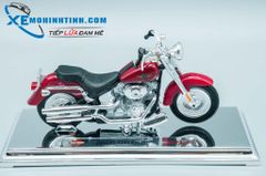 XE MÔ HÌNH HARLEY DAVIDSON 2004 FLSTFI Fat Boy 1:18 MAISTO (ĐỎ)