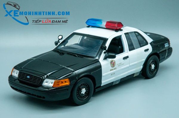 Xe Mô Hình Ford Crow Victoria Los Angeles Police Department Patrol Car 1:18 Daron