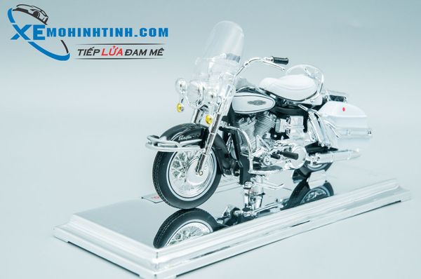 XE MÔ HÌNH HARLEY DAVIDSON 1966 FLH ELECTRA GLIDE 1:18 MAISTO (TRẮNG ĐEN)