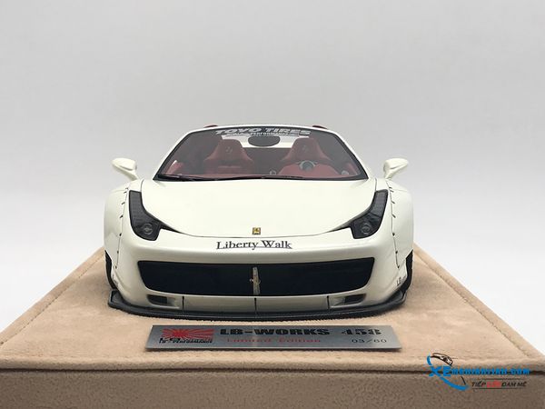 Ferrari 458 LB Roadster Liberty Walk 1:18 (Trắng)