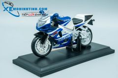 Xe Mô Hình Suzuki Gsx-R750 1:18 Maisto (Trắng Xanh)