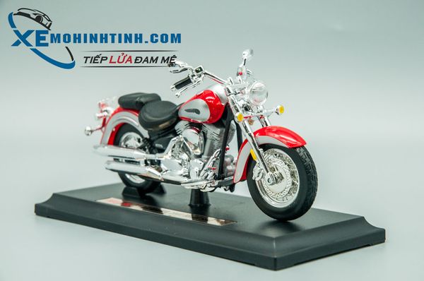 XE MÔ HÌNH YAMAHA ROAD STAR 2001 1:18 MAISTO (ĐỎ