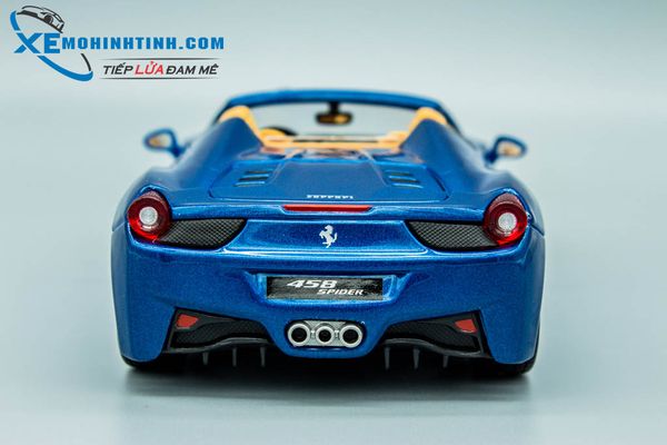 Xe Mô Hình Ferrari 458 Spider 1:24 Bburago (Xanh)