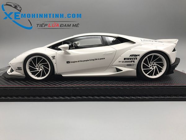 XE MÔ HÌNH LAMBORGHINI HURACAN LIBERTY WALK 1:18 GSMODEL (TRẮNG)