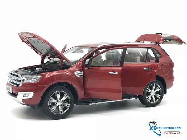 XE MÔ HÌNH FORD EVEREST TITANIUM 1:18 DEALER (ĐỎ ĐÔ)