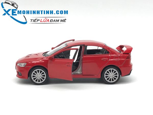 HỘP XE MÔ HÌNH Mitsubishi Lancer Evolution WELLY 1:36 (Đỏ)