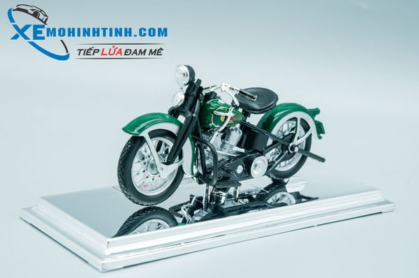 XE MÔ HÌNH HARLEY DAVIDSON 1936 EL Knucklehead 1:18 MAISTO (XANH LÁ)