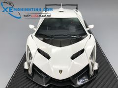 XE MÔ HÌNH LAMBORGHINI VENENO 1:18 FRONTIART (TRẮNG)