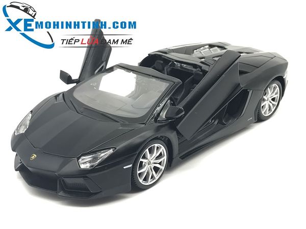 Xe Mô Hình Lamborghini Aventador Lp700-4 Roadster 1:24 Maisto (Đen Nhám)