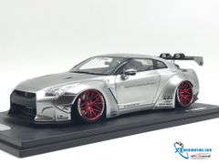 1:18 ONE MODEL NISSAN GTR R35 LB WORKS IN MATTE BLACK LIBERTY WALK ( BẠC CROM )