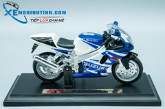 Xe Mô Hình Suzuki Gsx-R750 1:18 Maisto (Trắng Xanh)