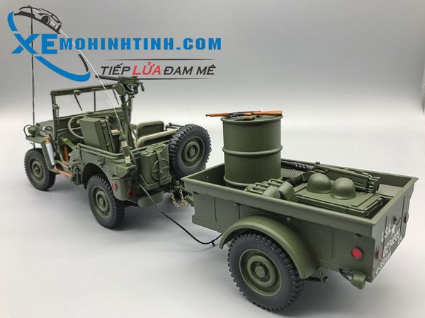 Xe Mô Hình Jeep Willys 1:18 Autoart (Xanh)