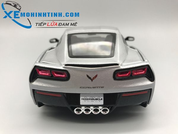 Xe Mô Hình Corvette Stingray 2014 1:24 Maisto (Bạc)