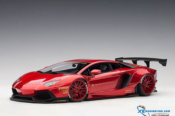 XE MÔ HÌNH LIBERTY WALK LB-WORKS LAMBORGHINI AVENTADOR (METALLIC RED) 1/18 AUTOART