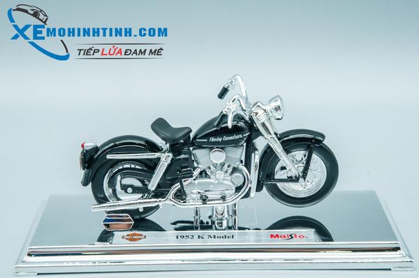 XE MÔ HÌNH HARLEY DAVIDSON 1952 K Model 1:18 MAISTO (ĐEN)