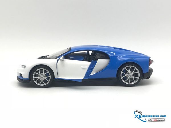 Xe Mô Hình Bugatti Chiron 1:24 Maisto ( Trắng Xanh )