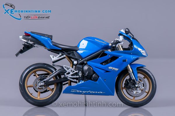 XE MÔ HÌNH TRIUMPH DAYTONA 675 1:10 WELLY (XANH)