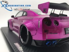 1:18 ONE MODEL NISSAN GTR R35 LB WORKS IN MATTE BLACK LIBERTY WALK ( HỒNG )