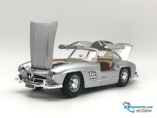 Xe Mô Hình Mercedes-Benz 300 SL ( 1954) 1:18 Bburago ( Bạc )