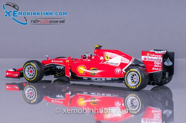 XE MÔ HÌNH FERRARI F1 SF15-T 2015 NO.7 K.RAIKKONEN 1:18 BBURAGO