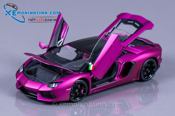 XE MÔ HÌNH LAMBORGHINI AVENTADOR LP700 1:18 WELLY-FX (TÍM)