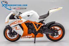 XE MÔ HÌNH KTM 1190 RC8 1:10 WELLY (TRẮNG CAM)