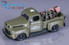 Xe Mô Hình Ford F-1 Pickup And 1942 Wla Flathead 1:24 Maisto (Xanh Quân Đội)