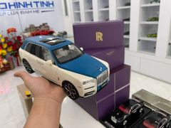 Xe Mô Hình Rolls Royce Cullinan Limited 99pcs 1:18 KengFai ( Trắng Xanh )