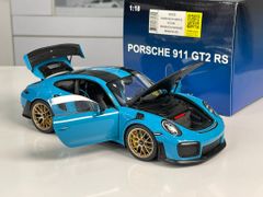 Xe Mô Hình Porsche 911 (911.2) GT2 RS Weissach Package ( Xanh Baby Blue )