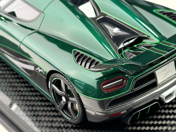 Xe mô hình Koenigsegg Agera S 1:18 FrontiArt ( Green Carbon )