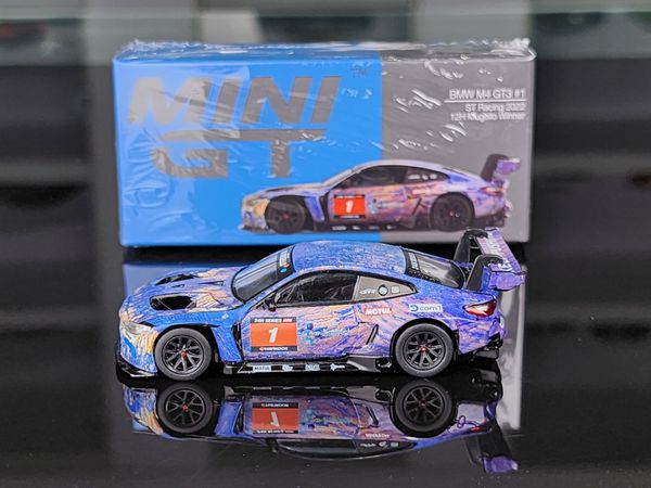 Xe Mô Hình BMW M4 GT3 #1 ST Racing 2022 12H Mugello Winner 1:64 MiniGT ( Xanh )