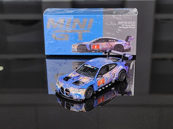 Xe Mô Hình BMW M4 GT3 #1 ST Racing 2022 12H Mugello Winner 1:64 MiniGT ( Xanh )