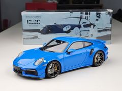 Xe mô hình Porsche 911 (992) Turbo S Coupe Sport Design - 2021 1:18 Minichanmps (Dark Blue)