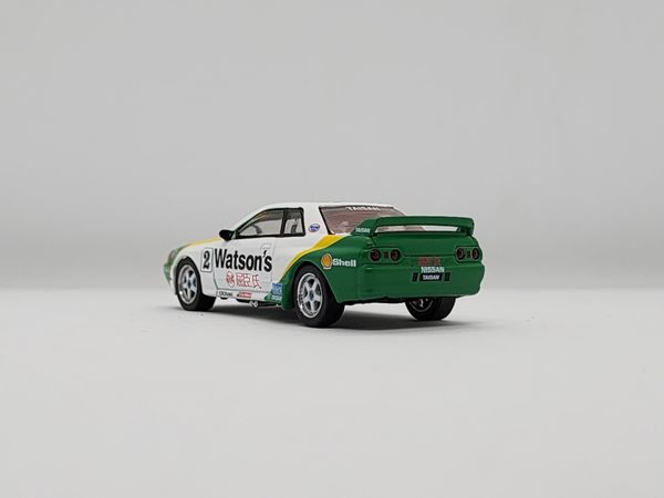 Xe Mô Hình Nissan Skyline GT-R (R32) Gr. A #2 1991 Macau GP 1:64 Minigt ( Trắng Xanh )