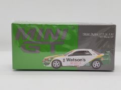 Xe Mô Hình Nissan Skyline GT-R (R32) Gr. A #2 1991 Macau GP 1:64 Minigt ( Trắng Xanh )