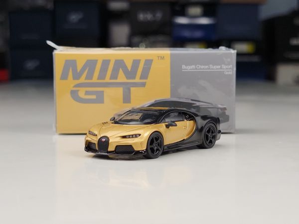 Xe mô hình Bugatti Chiron Super Sport 1:64 MINIGT (Gold)