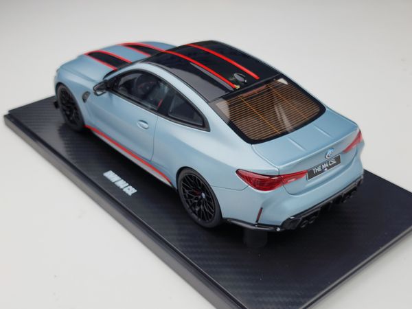 Xe mô hình BMW M4 CSL 1:18 GTSpirit (Xám Xanh)