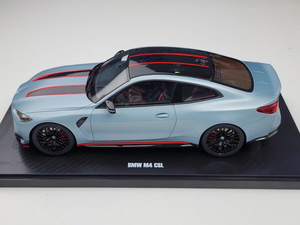 Xe mô hình BMW M4 CSL 1:18 GTSpirit (Xám Xanh)