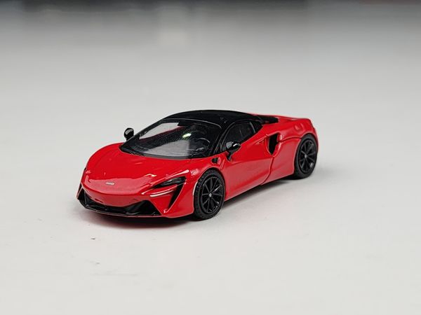 Xe mô hình Mclaren Atura Vermilion Red LHD 1:64 MINIGT ( Đỏ Metallic)