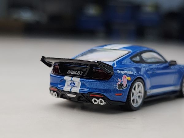 Xe Mô Hình Shelby Gt500 Dragon Snake Concept Ford Performance Blue 1:64 MiniGT ( Xanh )