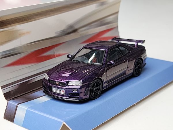 Xe Mô Hình Nismo R34 GT-R Z-Tune 1:64 Tarmac Works ( Tím )