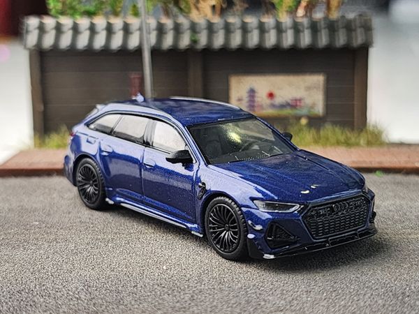 Miniature Audi ABT RS6-R 1:64 - Navarra Blue Metallic - Mini GT - Neuf - Réf. MGT00574-L