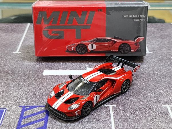 Xe Mô Hình Ford GT Mk II #013 1:64 MiniGT ( Rosso Alpha LHD )