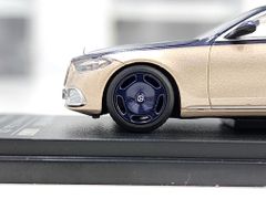 Xe Mô Hình Mercedes-Benz S-Class 2021 1:64 Almost Real ( Vàng Gold Mui Xanh )